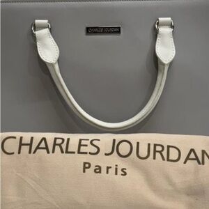 NWOT Charles Jourdan Gray Tote Bag Structured Design